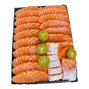 三文鱼刺身法罗皇冠冰鲜三文鱼中段纯肉鲜切即食生鱼片可烟熏