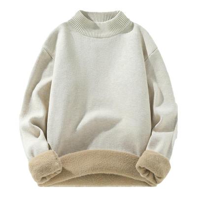 GV真维斯半高领毛衣男冬季加绒加厚保暖男士宽松针织衫男款毛衫B