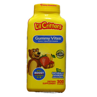 现货美国直购L’il Critters儿童复合维生素小熊营养软糖300粒