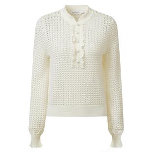 VGRASS女装100%绵羊毛镂空肌理感针织衫春秋季新款中式毛衣上衣女