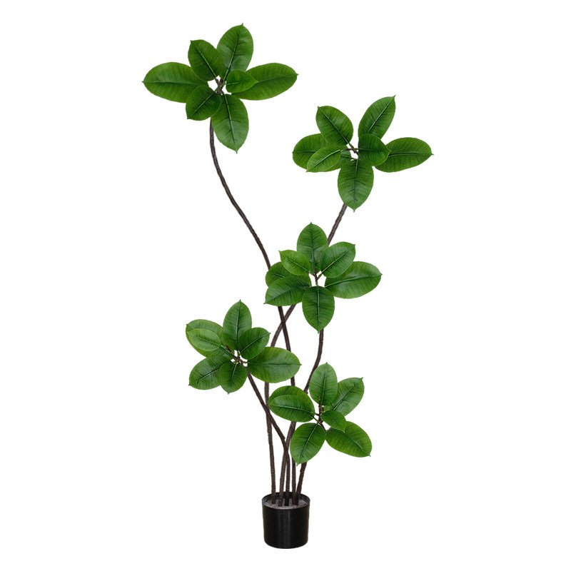 仿真绿植橡皮树室内客厅电视柜高端轻奢装饰摆件大型仿生植物盆栽
