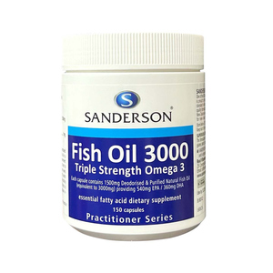 新西兰直邮Sanderson天然三倍深海鱼油3000mgDHA+EPA150粒中老年