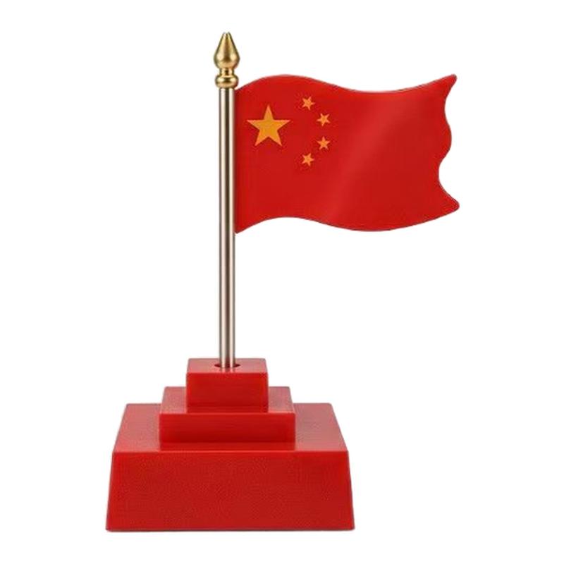 太阳能车载红旗自动摇摆摆件