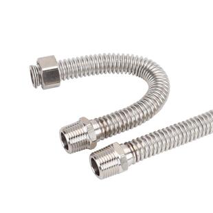 内外丝304不锈钢波纹管家用4分延长管上水加长双内丝进水金属软管