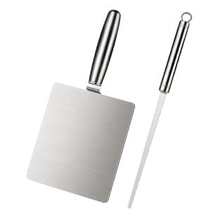 不锈钢福鼎肉片刮板网红小吃剔肉板摆摊商用温州瘦肉丸刮板虾滑板