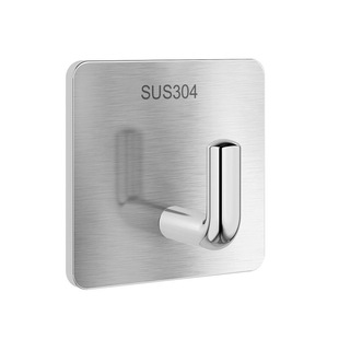 挂钩强力粘胶不锈钢304加厚免打孔承重无痕粘胶厨房墙壁重物粘钩