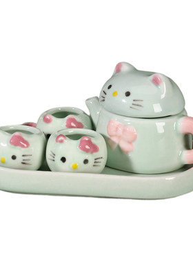 可爱猫咪迷你陶瓷小茶具