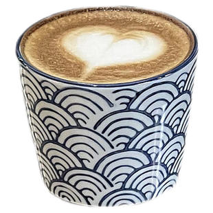 日式复古陶瓷拉花咖啡杯ins特色拿铁杯卡布奇诺早餐牛奶杯可叠杯