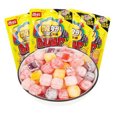 酸妞软糖水果味软糖童年怀旧糖果