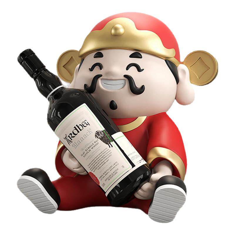 布科财神爷红酒架摆件酒柜装饰