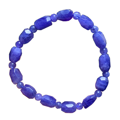 天然坦桑石随形手链饰品礼物情侣