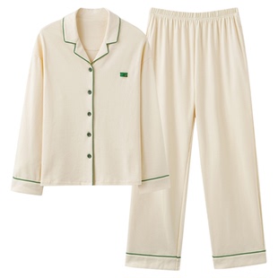 俞兆林情侣睡衣纯棉女款秋冬季2026新款全棉男士家居服大码可外穿