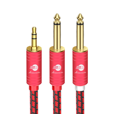 JIB德国蟒蛇3.5mm转大二芯音频线