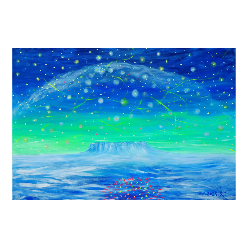 姜维油画正品《东北的雪夜》客厅