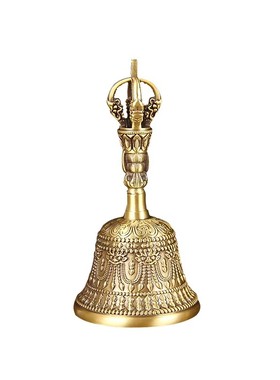 黄铜大号手摇铃铛纯黄铜铃铛