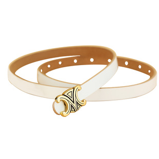 小腰带女真皮头层牛皮白色休闲百搭皮带夏季装饰配裙子衬衫西裤带