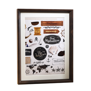 实木相框挂墙2K4k装裱画框空框16寸海报拼图框架A3a4定制儿童摆台