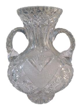 （国现）德国古董手工雕刻水晶欧式几何