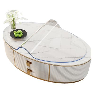 椭圆形透明茶几桌垫定制防水防油