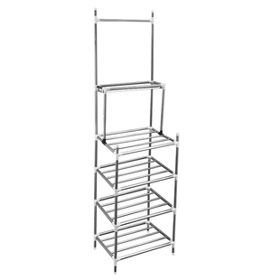不锈钢脸盆架子多层加厚四角架厨房落地盆架厕所置物架收纳整理架