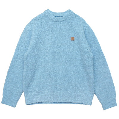 毛衣羊毛混纺圆领圈圈纱针织衫