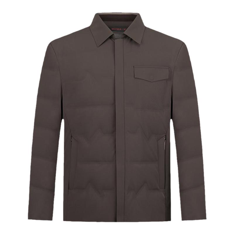 【鹅绒】柒牌男装翻领尼克服秋冬新品可拆卸内胆男士商务休闲外套