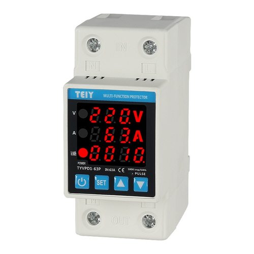 可调过流过欠压保护器闸计量复式家用自动自重合220v表电量数显款