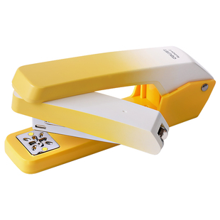 得力可旋转订书机学生用订书器钉书机渐变大号重型加厚标准型多功能办公用省力定厚书订中缝装订用品订书针