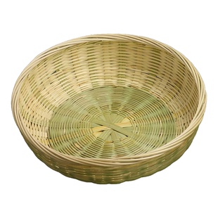 竹编竹篮子竹筐带底座家用水果篮果盘手工竹制品馒头筐点心篮竹筐