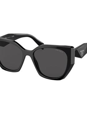 普拉达新款蝶形宽腿板材墨镜