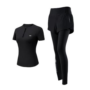 晨跑速干衣长袖有氧爬山运动服女春季跑步户外健身服套装薄款外套