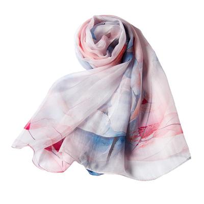 恒源祥100%桑蚕丝春夏季围巾真丝丝巾女士披肩送妈妈生日节日礼物