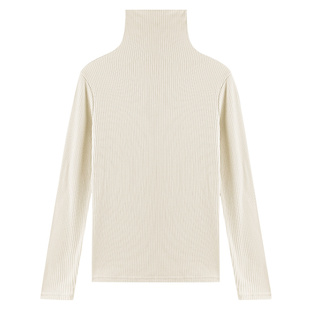 堆堆高领打底衫女内搭2025新款冬季加绒加厚修身保暖咖色长袖上衣