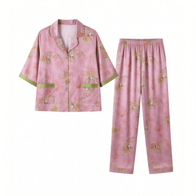 七分袖宽松睡衣女家居服送妈妈