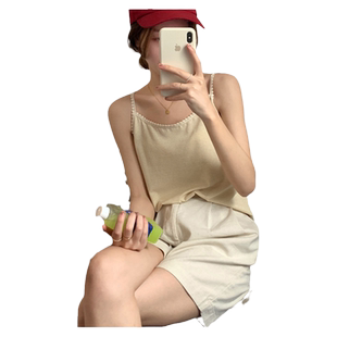 吊带背心女内搭夏季无袖外搭配小西装打底外穿蕾丝花边上衣ins潮