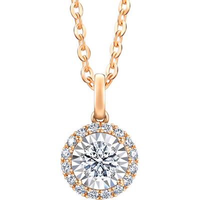 周生生炫幻小团扇钻石吊坠