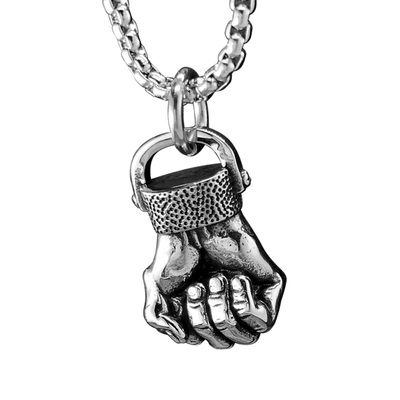 运动配饰健身吊坠项链钛钢项链男