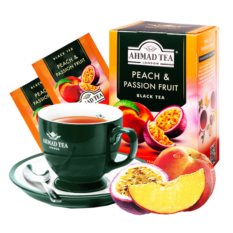 英国亚曼茶AhmadTea伯爵锡兰进口果茶包水果蜜桃香柠檬草莓红茶叶