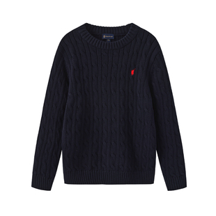 POLOWALK童装 男女童针织毛衣春秋2025新款上衣儿童打底衫棉纯色