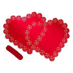 婚房布置装饰心形摆件爱心结婚模具订婚茶几场景喜字摆件婚庆套装