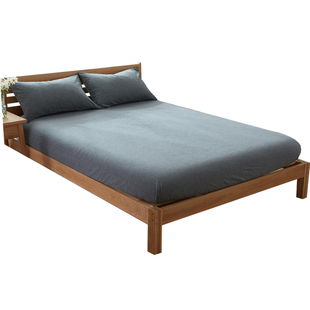 全棉水洗棉床单床笠单件定制 纯棉席梦思防滑保护套薄垫床罩定做