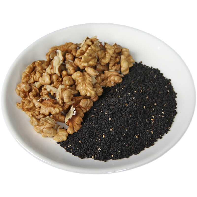 核桃芝麻粉干吃现磨粗粮代餐粉 1:1熟黑芝麻核桃粉营养孕妇早三餐