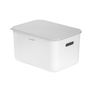 茶花收纳盒塑料家用带盖杂物收纳篮袜子内衣内裤整理储物箱收纳箱