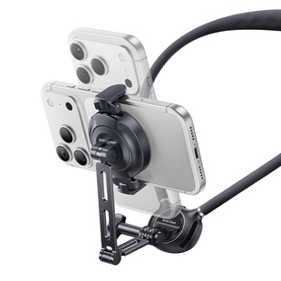 闪魔挂脖手机支架第一视角拍摄设备脖子磁吸神器视频专用胸前直播适用大疆action6/5pro/4运动相机gopro配件