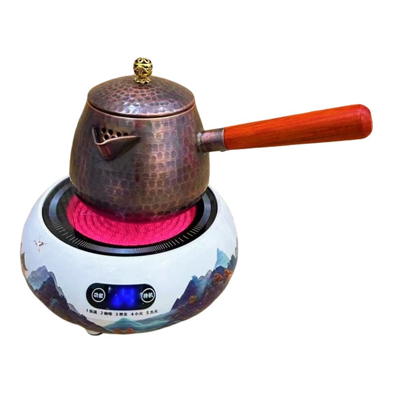 带盖子铜茶壶煮茶器罐罐茶壶手工加厚侧把公道杯铜壶分茶器电陶炉