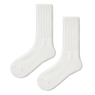 KRiMe经典重磅白色厚棉袜