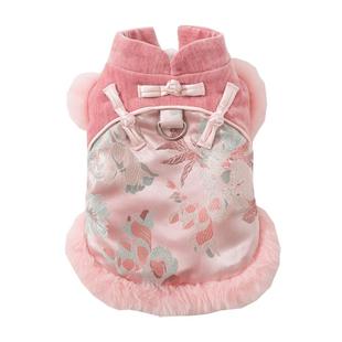 小狗狗新年衣服2025新款冬装比熊泰迪小型犬嬉皮狗宠物猫过年喜庆