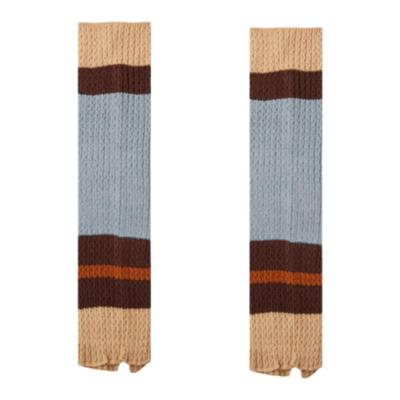 拼色开叉喇叭堆堆小腿套