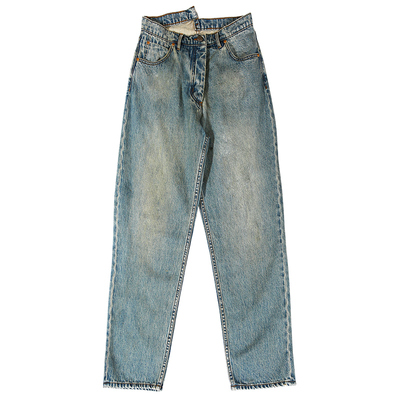 欧美风帅气牛仔裤老爹裤长裤