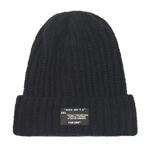 帽子男士秋冬潮毛线帽男款保暖百搭冷帽宽松大头围显脸小针织帽男